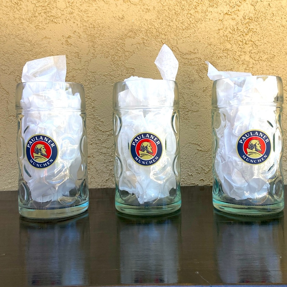 Paulaner Munchen Krug Mugs
Set of 3
Dimpled Glass